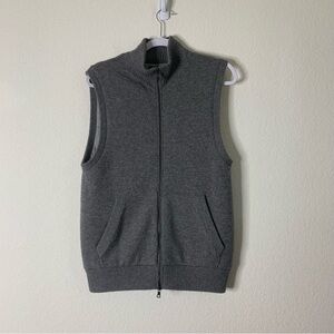Vince Mens Gray Wool/ Cashmere full zip thick Vest S